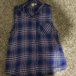 Flannel tank top